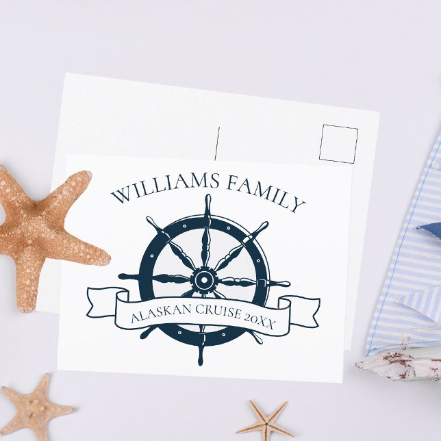 Carte Postale Bateau de croisière en famille sur mesure Ile de v (Créateur téléchargé)