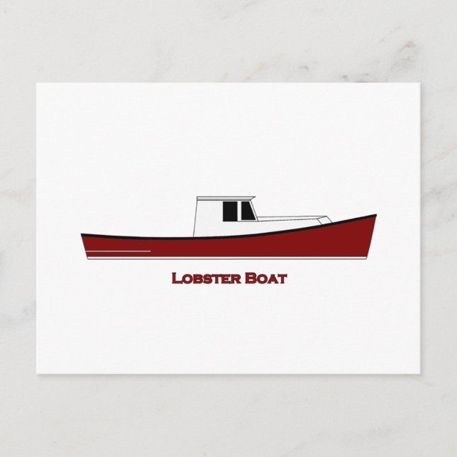Carte Postale Bateau de homard du Maine (Devant)