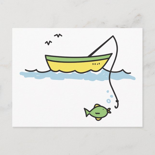 Carte Postale Bateau de pêche (Devant)