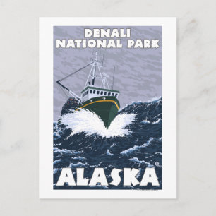 Carte Postale Bateau de pêche - Denali Nat'l Park, Alaska