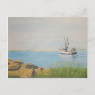 Carte Postale Bateau de pêche - Galilee RI