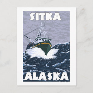Carte Postale Bateau de pêche - Sitka, Alaska