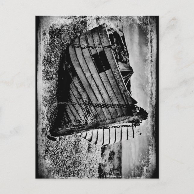 Carte Postale Bateau de pêche vintage. (Devant)