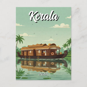 Carte Postale Bateau domestique au Kerala en Inde