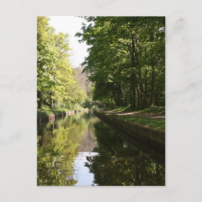 Carte Postale Bateau du canal de Llangollen à travers le pont Ca (Devant)