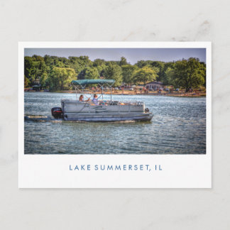 Carte Postale Bateau du lac Summerset Illinois