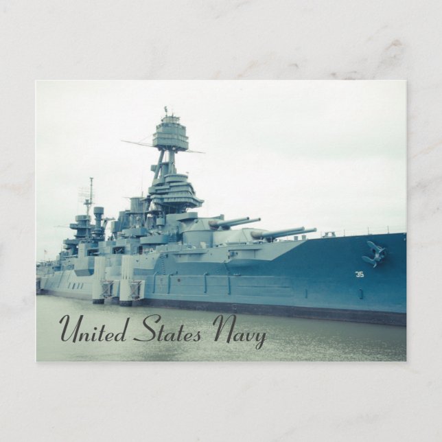 Carte Postale Bateau du musée Texas Battleship à San Jacinto Sta (Devant)