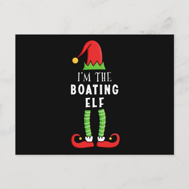 Carte Postale Bateau Elf Noël Correspondance famille Cadeau (Devant)