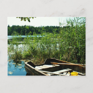 Carte Postale Bateau en bois d'aviron
