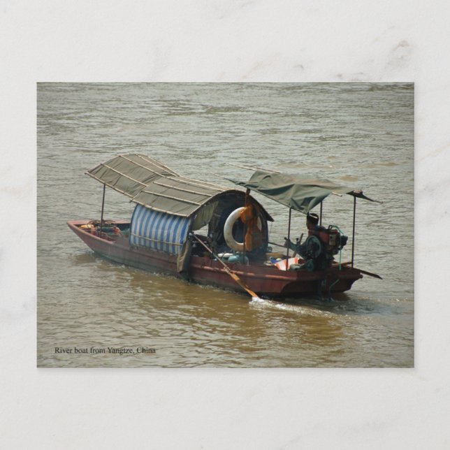 Carte Postale Bateau fluvial de Yangtze. (Devant)