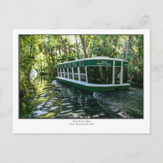 Carte Postale Bateau fond en verre (Devant)