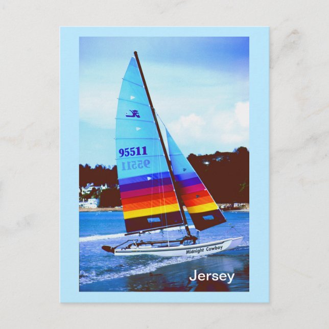 Carte Postale Bateau Hobie à Jersey (Devant)
