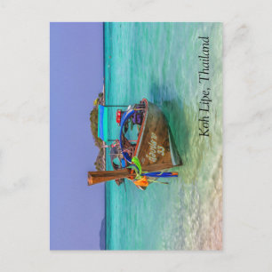 Carte Postale Bateau longue queue, Koh Lipe, Thaïlande