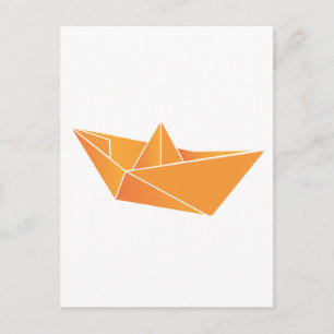 Carte Postale Bateau Origami
