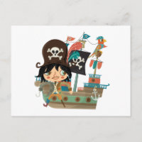 Bateau pirate et pirate