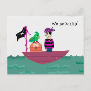 Carte Postale Bateau Pirate - Nous naviguons