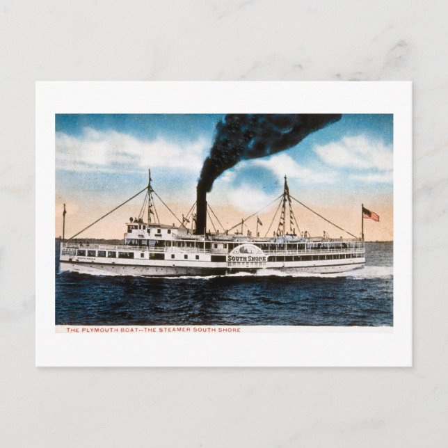 Carte Postale Bateau Plymouth - Steamer South Shore (Devant)