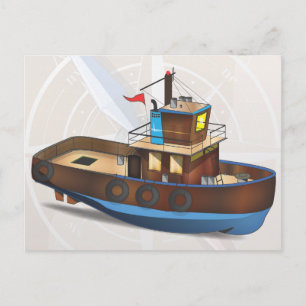 Carte Postale Bateau remorqueur