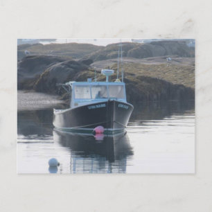 Carte postale "Bateau solitaire dans le brouillard