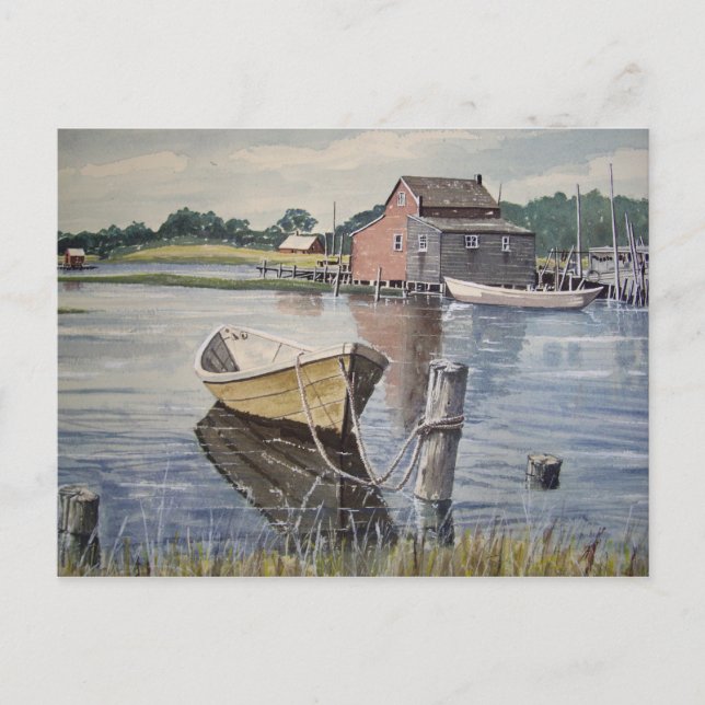 Carte postale - Bateau sur le lac (Devant)