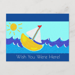 Carte Postale Bateau sur une vague