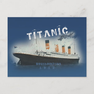 Carte Postale Bateau Titanic Blue Southampton 1912