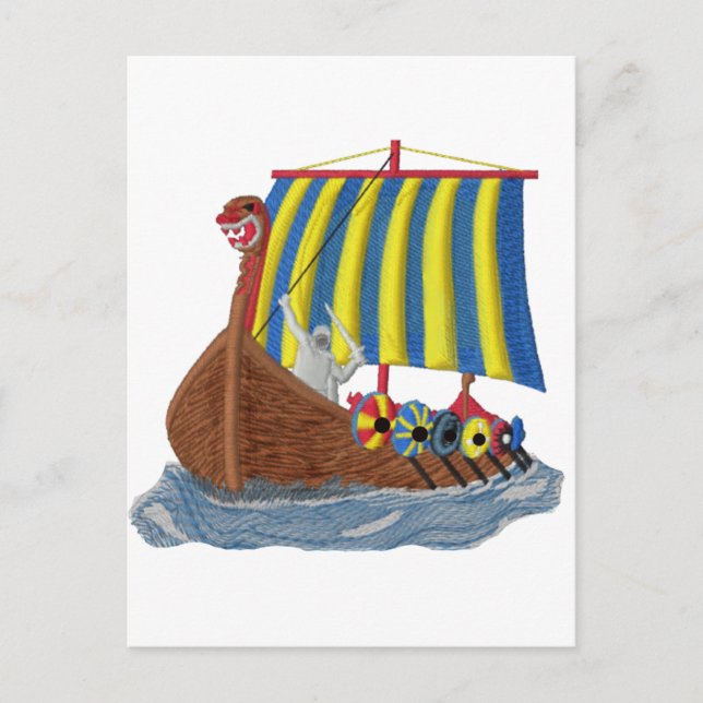 Carte Postale Bateau viking suédois (Devant)