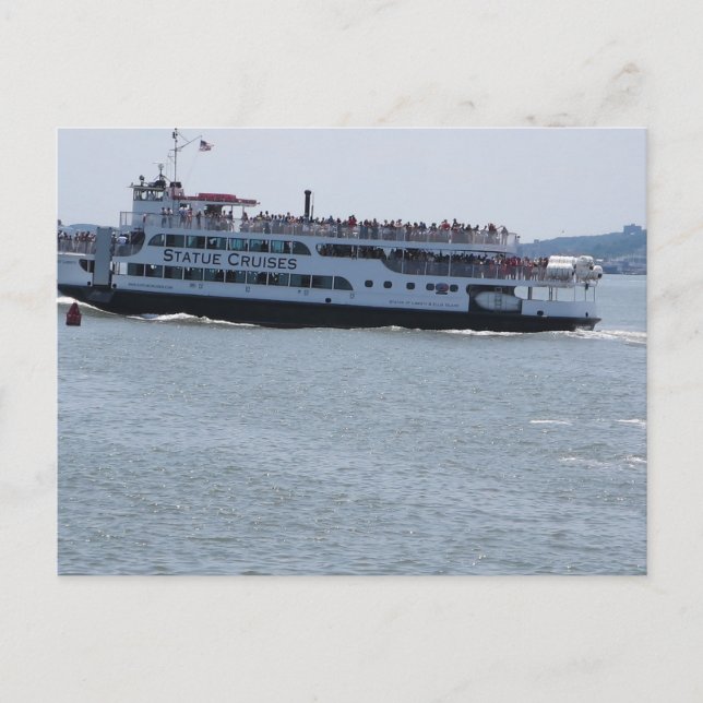 Carte Postale Bateau voilier New York Statue des îles Liberty (Devant)