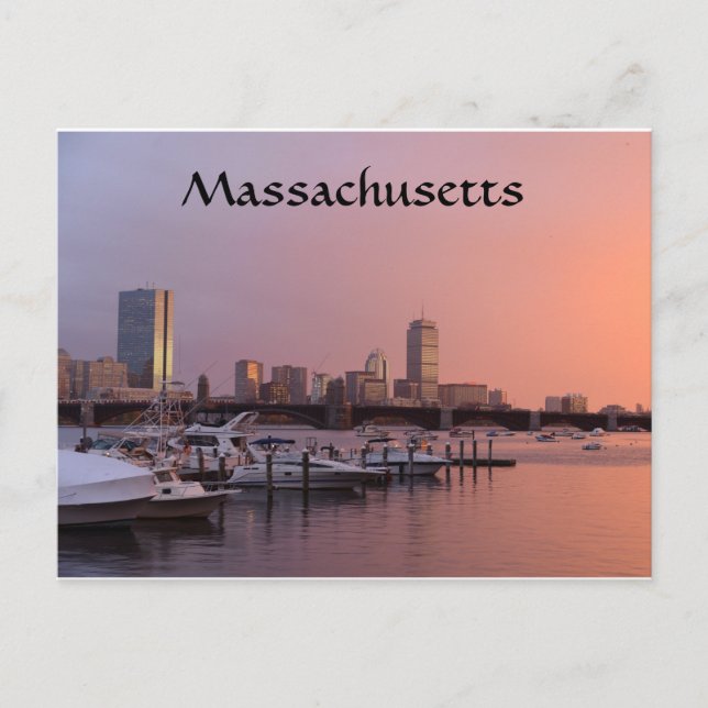 Carte Postale Bateaux à Boston Massachusetts USA (Devant)