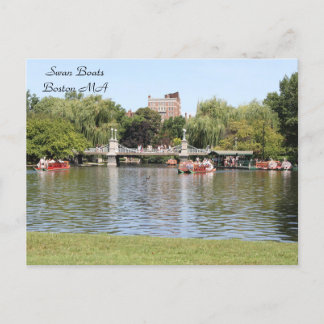 Carte Postale Bateaux à cygne, Boston, MA, photographie