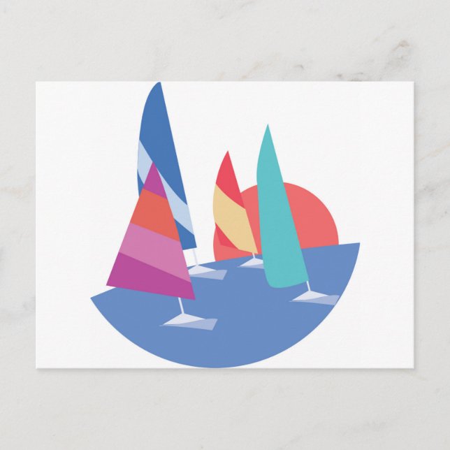 Carte Postale Bateaux à voile (Devant)