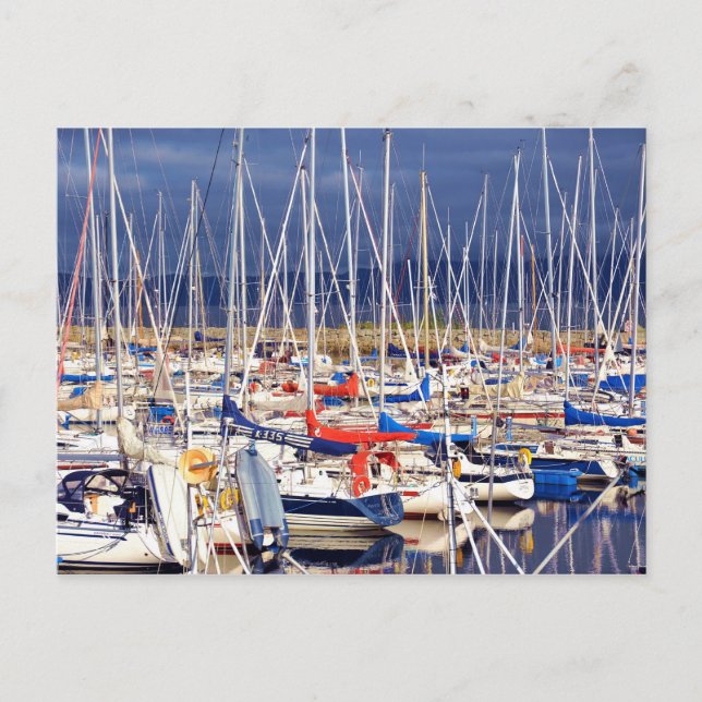 Carte Postale Bateaux à voile au repos (Devant)