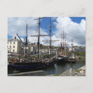 Carte Postale Bateaux à voile Charlestown Harbour Cornwall Photo