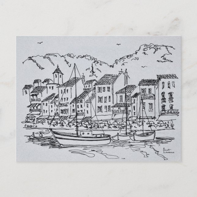 Carte Postale Bateaux à voile dans le port | Cassis, France (Devant)
