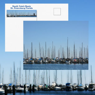 Carte Postale Bateaux à voile dans une rangée St Petersburg FL P