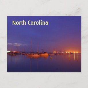 Carte Postale Bateaux à voile de Caroline du Nord à marina à la