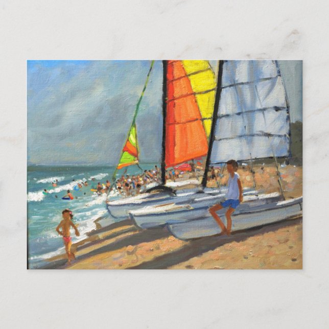 Carte Postale Bateaux à voile Garrucha Espagne (Devant)