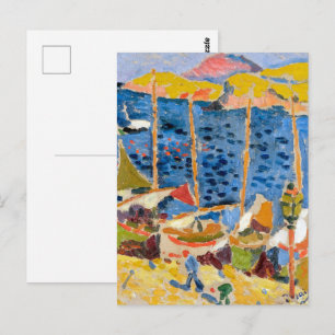 Carte Postale Bateaux au port de Collioure   Andre Derain  