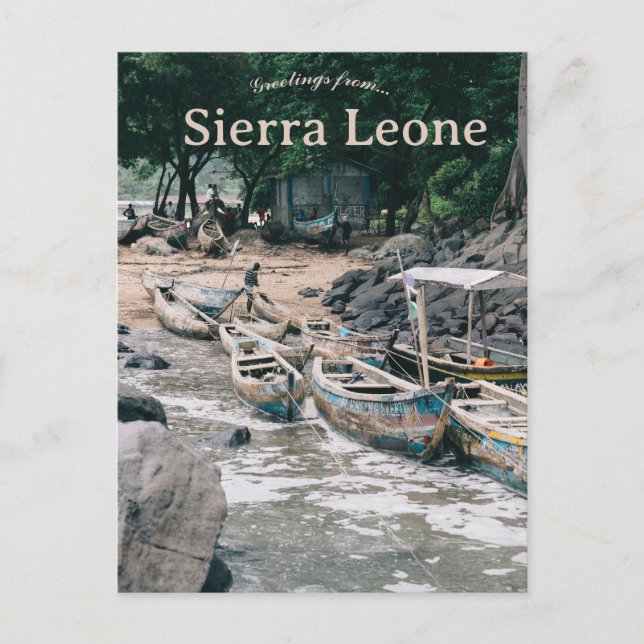 Carte Postale Bateaux dans le port de Kent en Sierra Leone (Devant)
