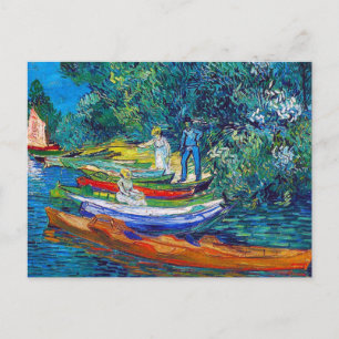 Carte Postale Bateaux d'aviron sur les rives de l'Oise