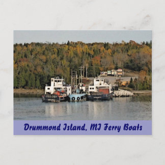 Carte Postale Bateaux de ferry de Drummond Island Michigan