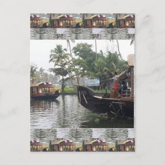 Carte Postale BATEAUX DE LA RIVIÈRE KERALA India