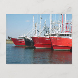Carte Postale Bateaux de pêche ancrés