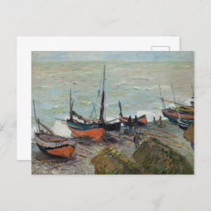 Carte Postale Bateaux de pêche Claude Monet vintages