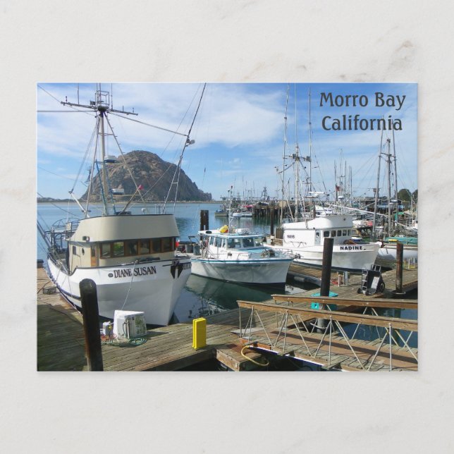Carte postale Bateaux de pêche de Morro Bay ! (Devant)