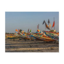 Carte postale Bateaux de pêche Gambie