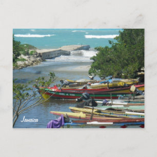 Carte Postale Bateaux de pêche locaux Negril River Jamaïque Phot