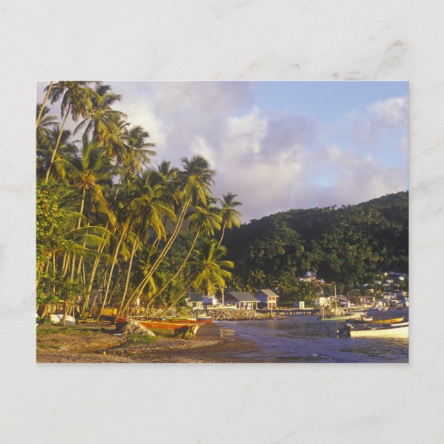 Carte Postale Bateaux de pêche, Soufrière, Sainte-Lucie, Caraïbe (Devant)