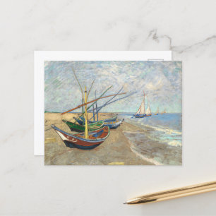 Carte Postale Bateaux de pêche sur la plage de Vincent Van Gogh