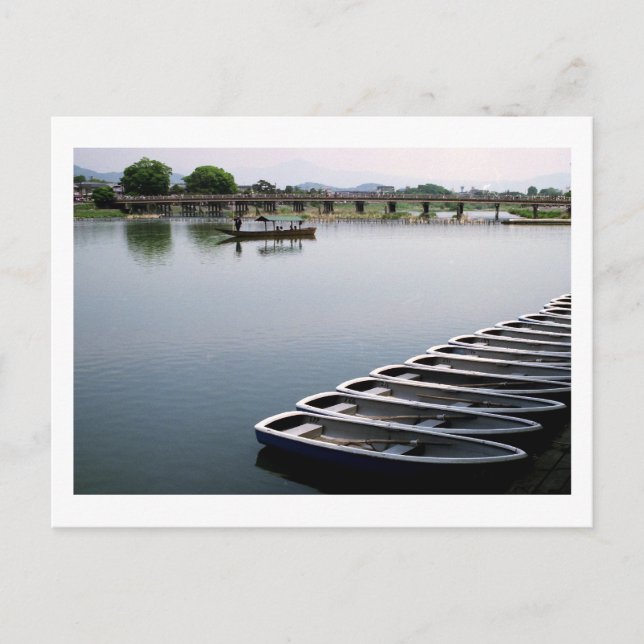 Carte Postale Bateaux de rangée : Arashiyama, Kyoto Postcard (Devant)